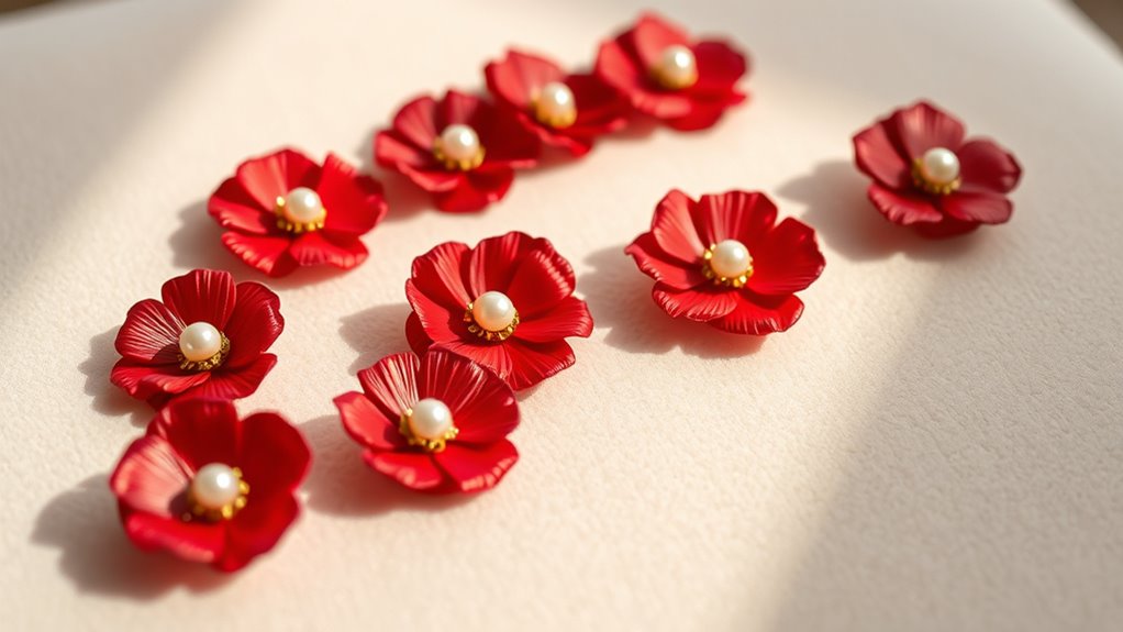top red poppy memorial jewelry