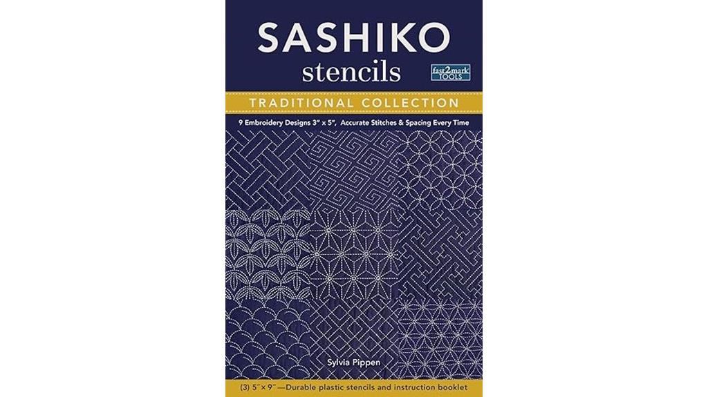 traditional sashiko embroidery stencils