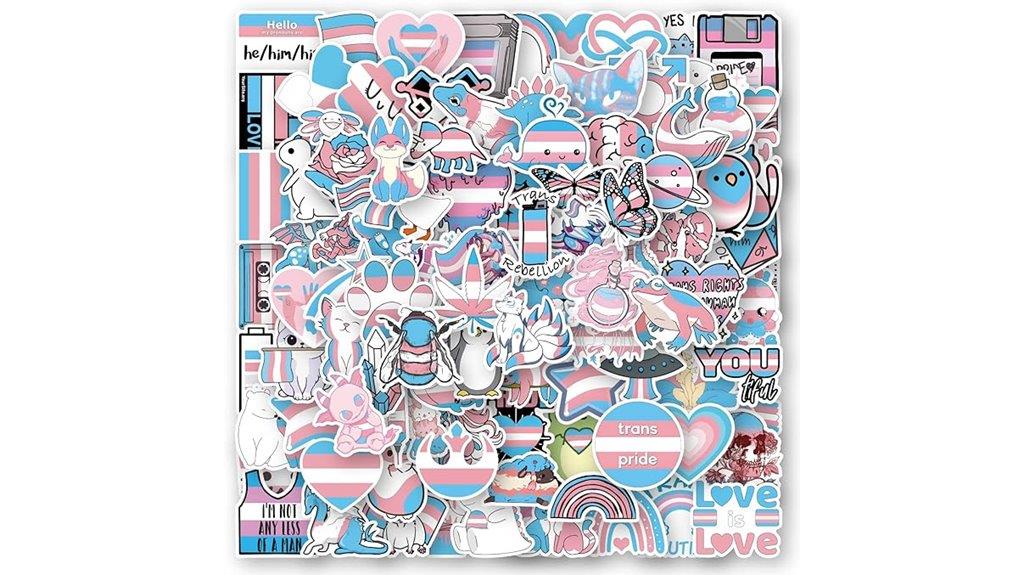 transgender pride vinyl stickers