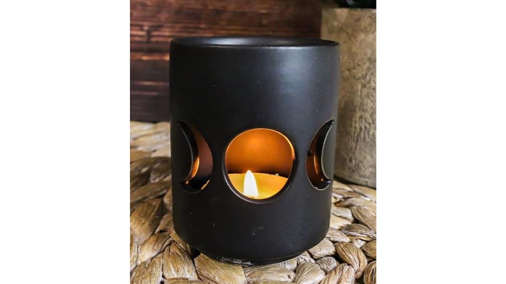 triple moon goddess candle holder