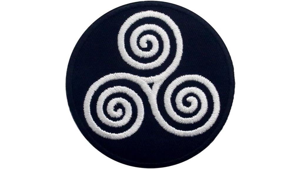 triskel circle embroidered badge