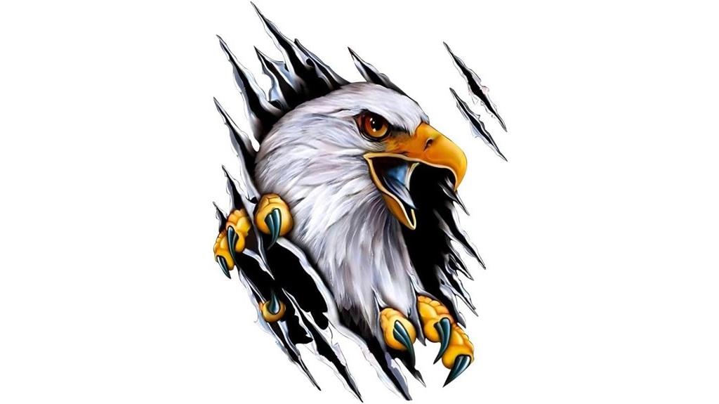 two american eagle stickers