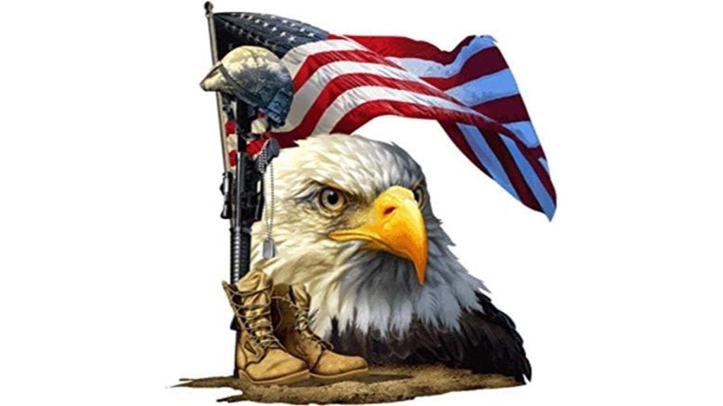 two bald eagle stickers