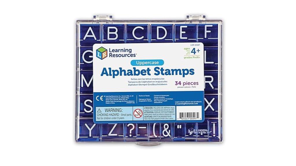 uppercase alphabet stamp set