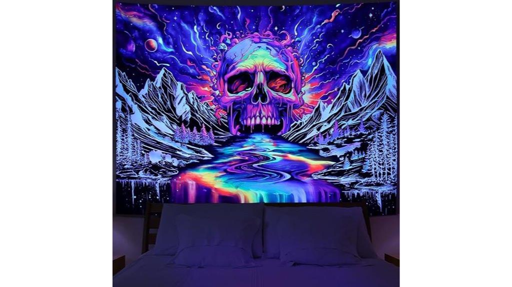 uv reactive galaxy skull
