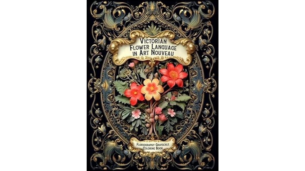 victorian floral symbolism coloring