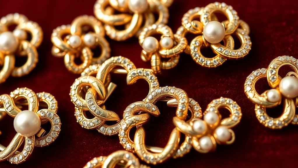 victorian romantic lover s knot brooches