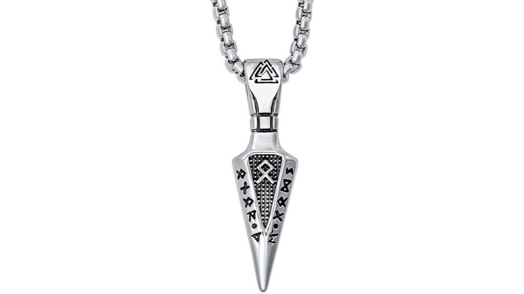 viking arrowhead pendant necklace