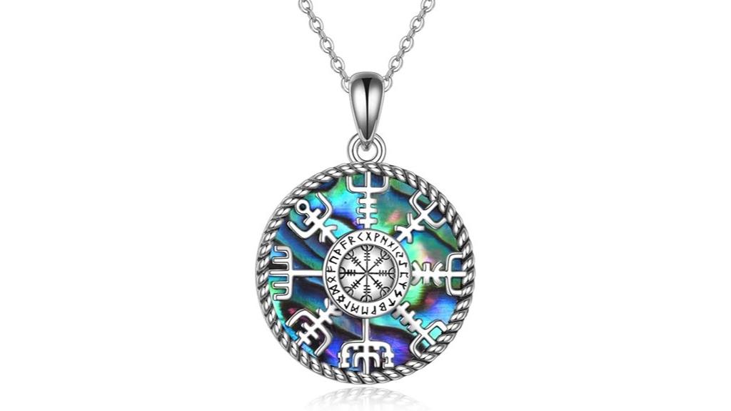 viking silver vegvisir necklace