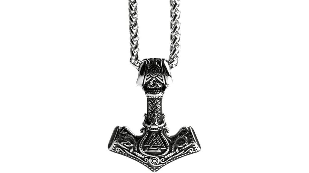 viking thor mjolnir necklace