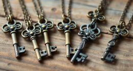 vintage antique key necklaces