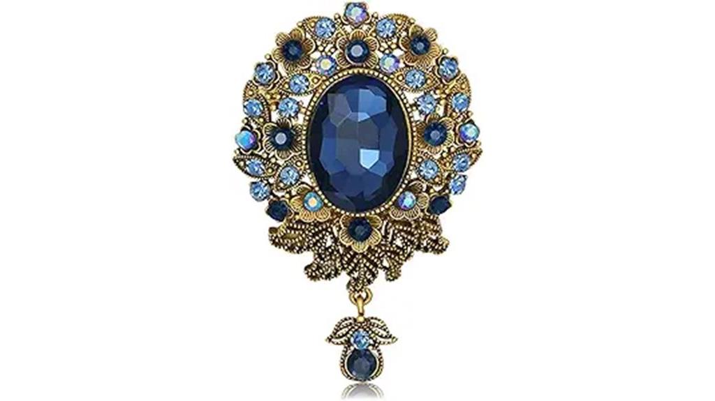 vintage austrian crystal brooch