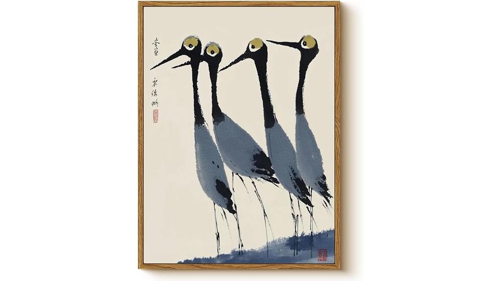 vintage bird canvas print