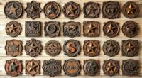vintage branding iron decor