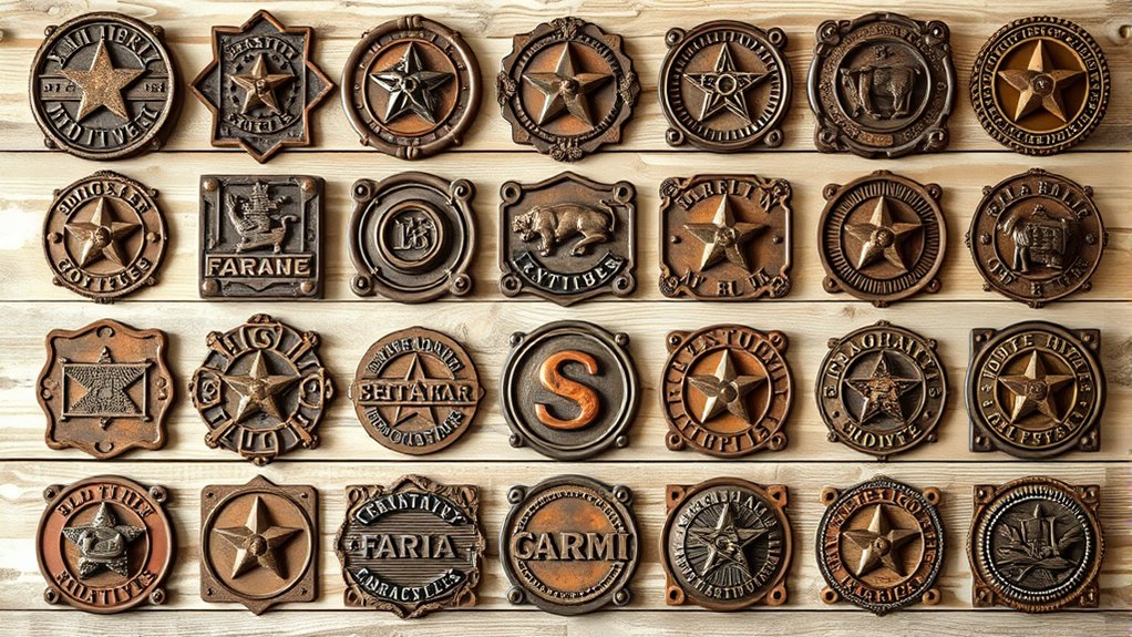 vintage branding iron decor