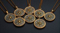 vintage bronze compass pendants