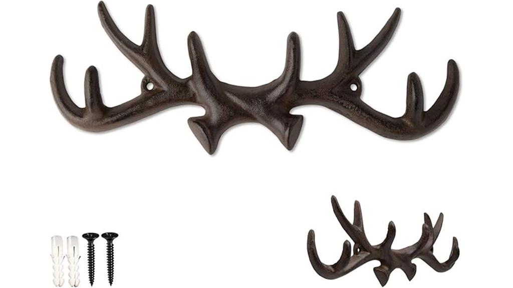 vintage deer antler hooks