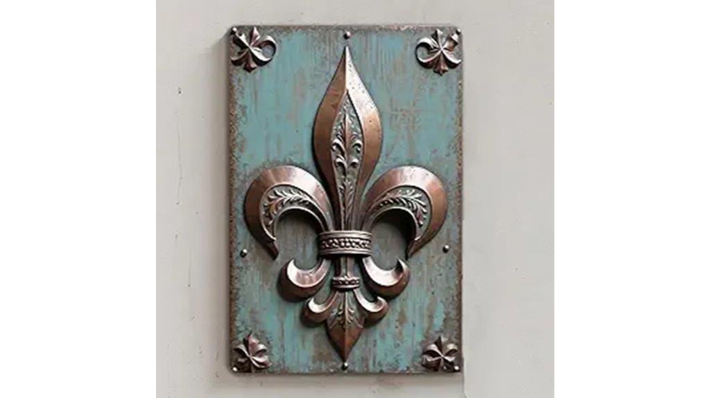vintage fleur de lis sign