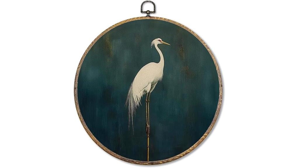 vintage japanese crane wall art