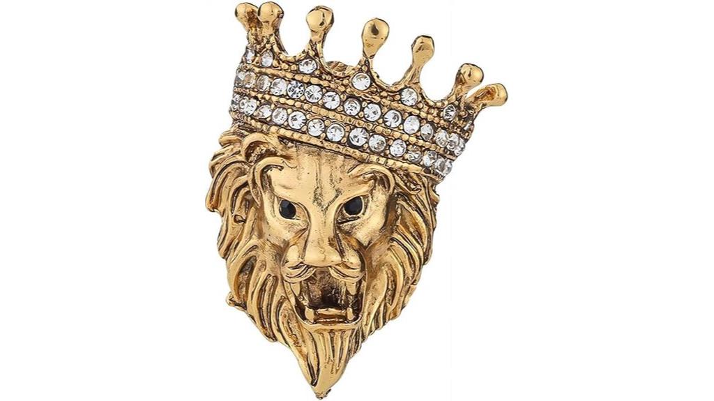 vintage lion crown badge