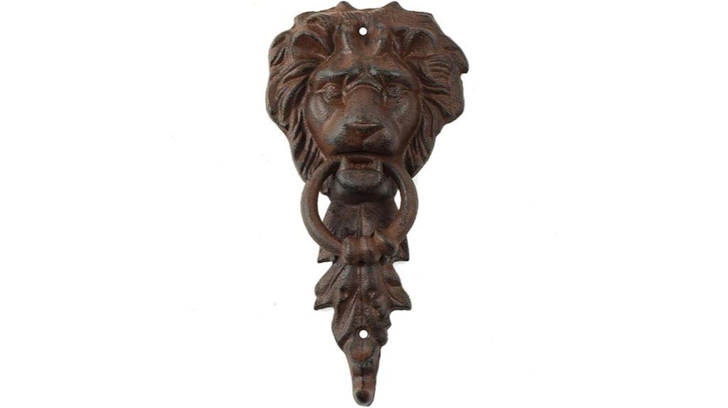 vintage lion head door knocker