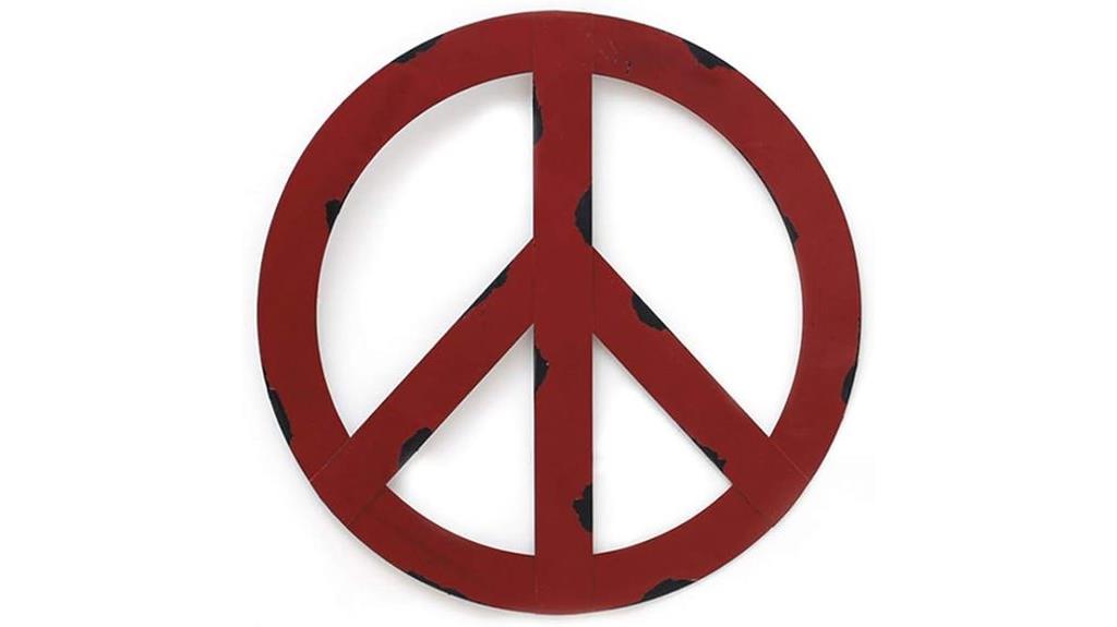 vintage metal peace sign