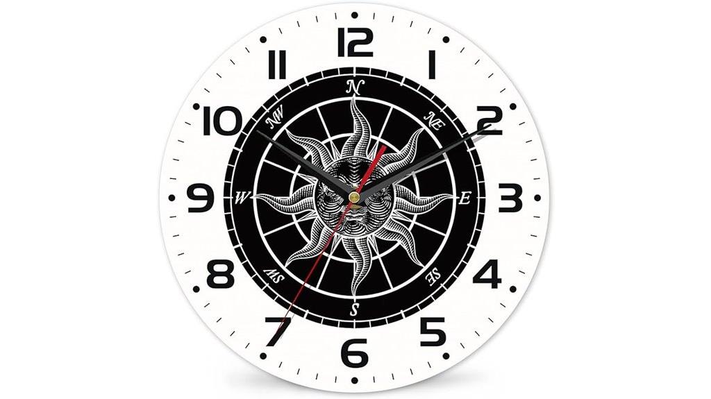 vintage sun face clock