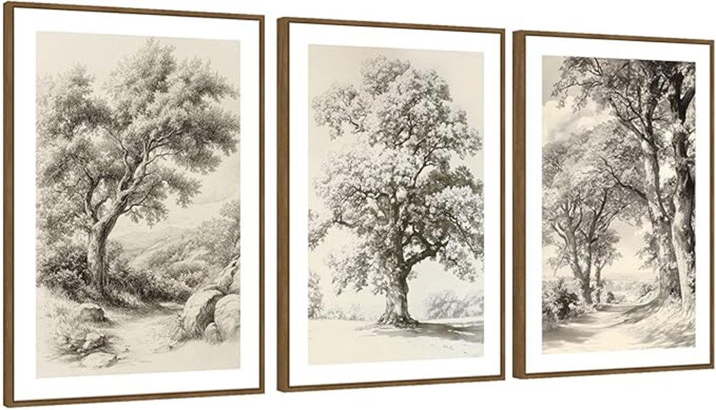 vintage tree wall art