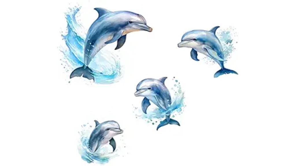 waterproof dolphin wall decals