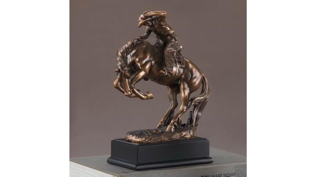 western cowboy horse statue