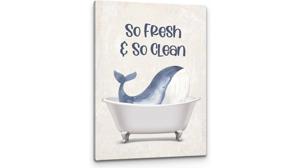 whale bathroom wall art