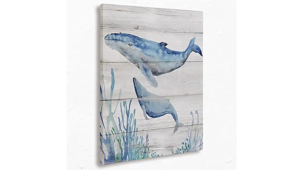 whale canvas wall art