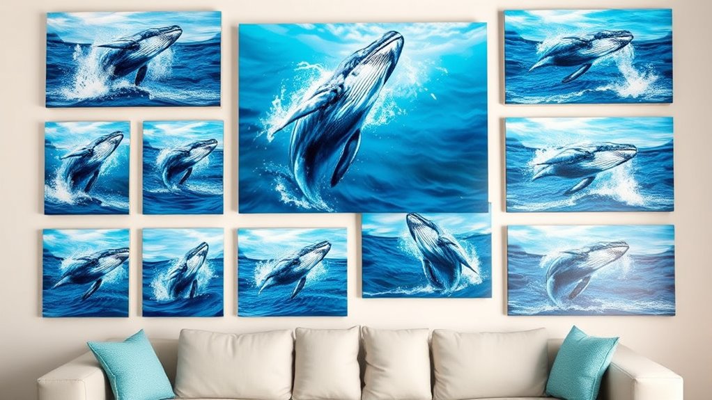 whale ocean canvas art
