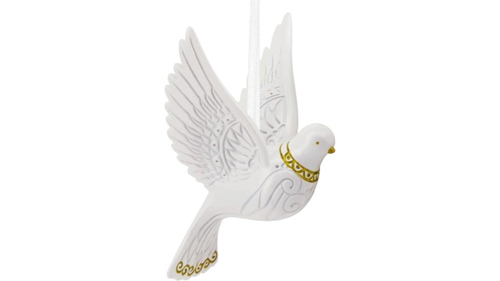 white dove christmas ornament