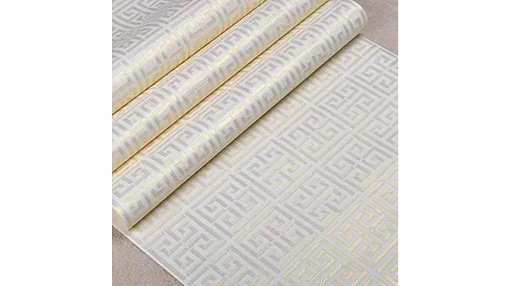 white gold geometric wallpaper