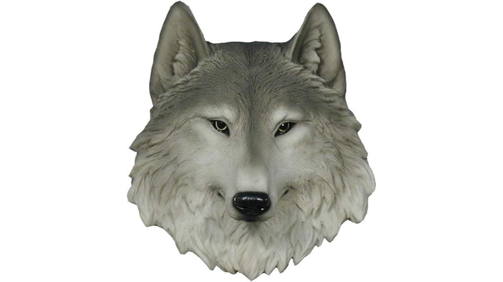 wolf head spirit sculpture