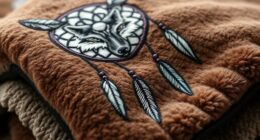 wolf themed cozy fleece blankets