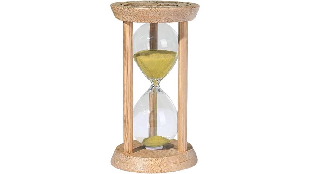 wooden 30 minute hourglass