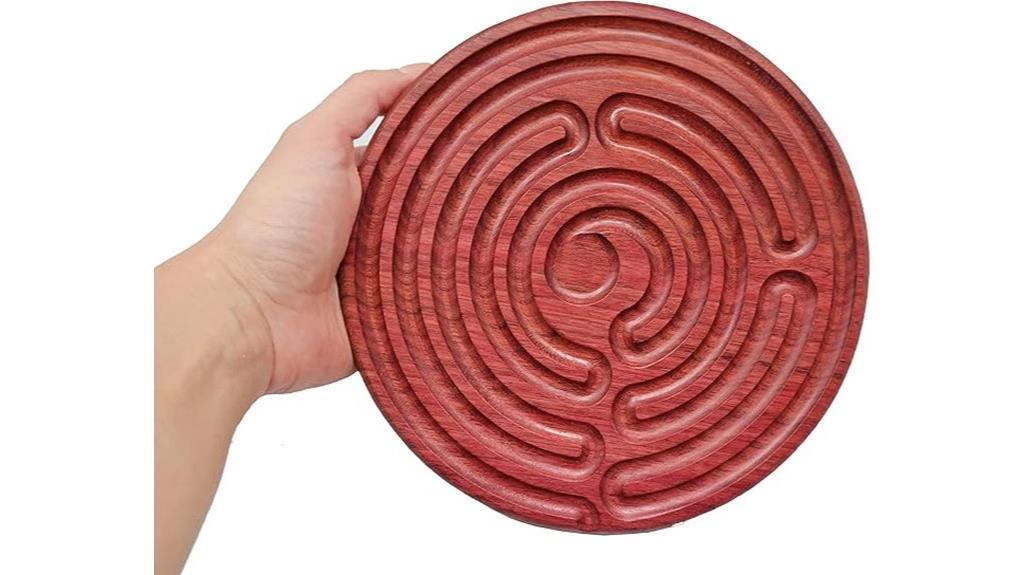 wooden finger labyrinth maze