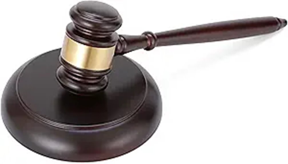 wooden gavel and block set