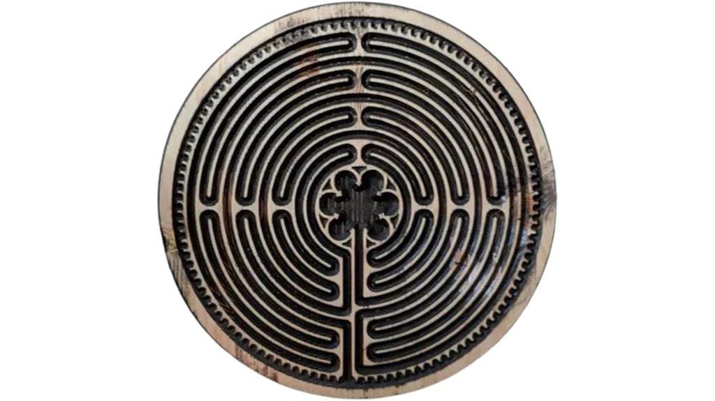 wooden handheld meditation maze