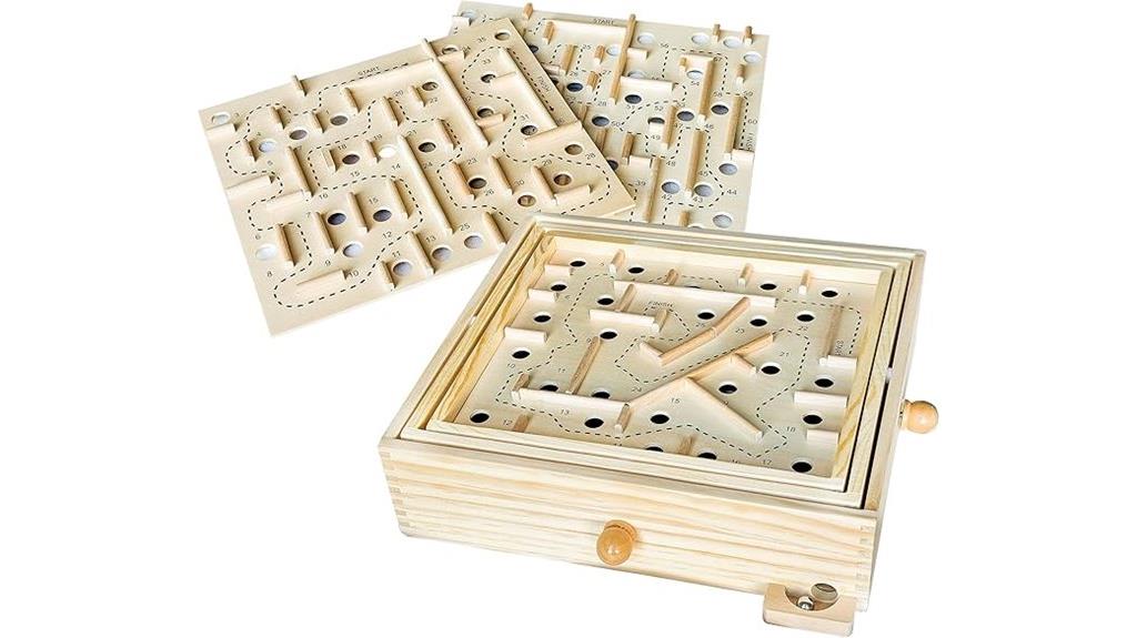 wooden labyrinth swappable boards
