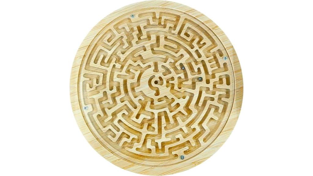 wooden marble maze game
