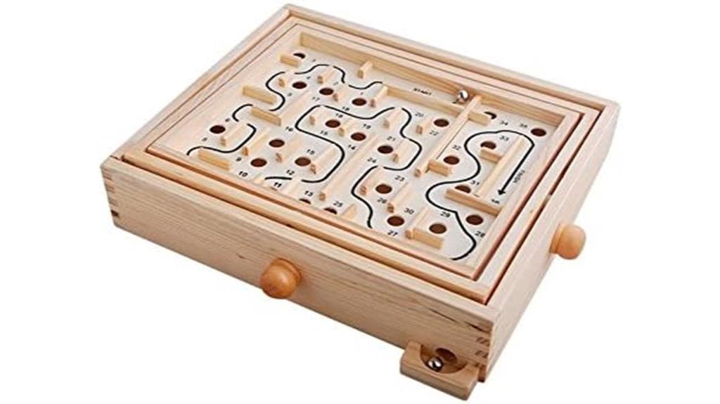 wooden maze puzzle game