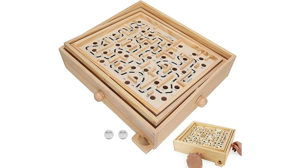 wooden maze puzzle