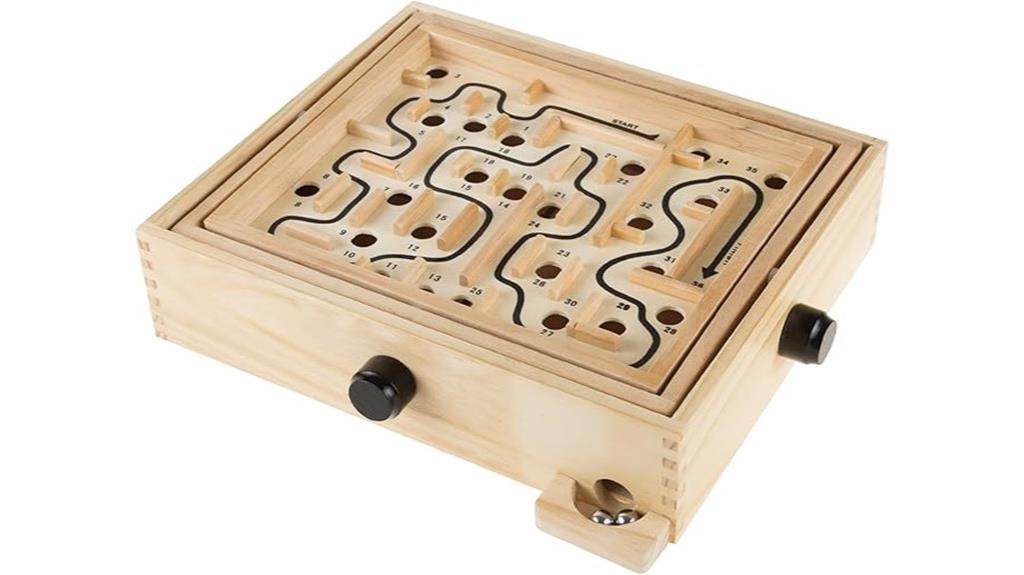 wooden maze steel marbles