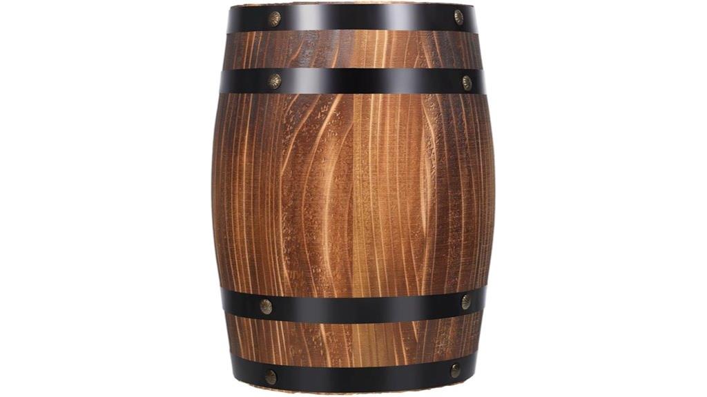 wooden oak barrel planter