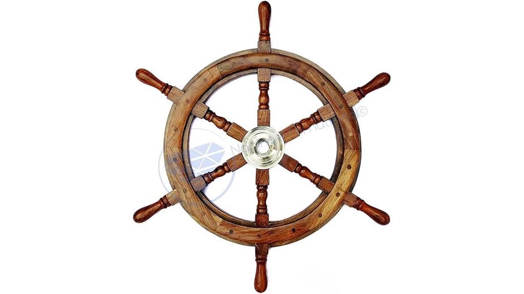 wooden pirate ship wheel