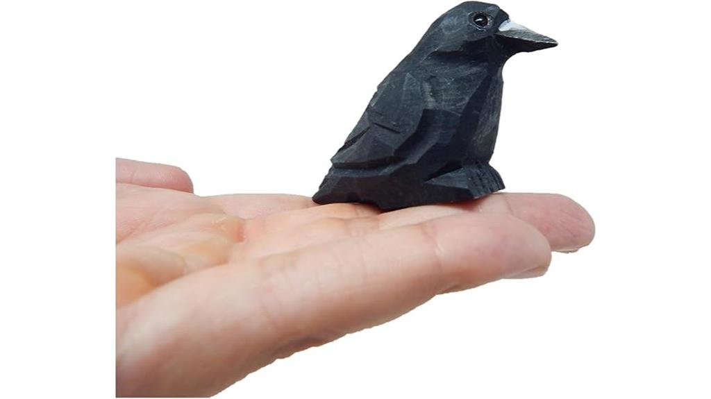 wooden raven sculpture