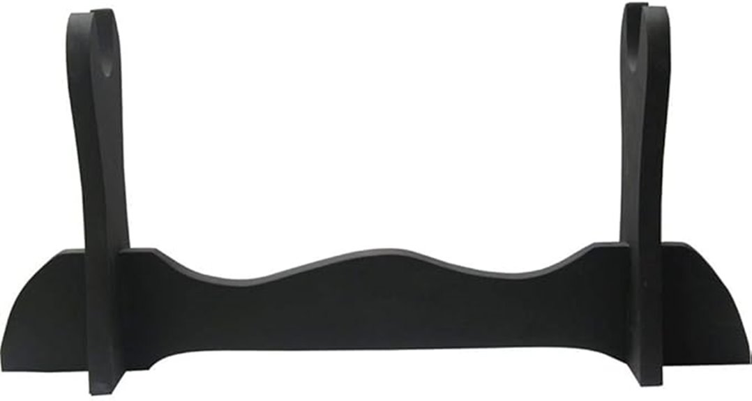 wooden sword stand display